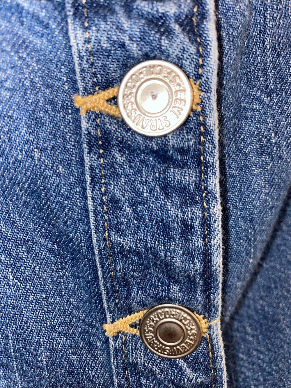 Levi's Blue Button-Front Denim Mini Dress Size Medium - Picture 4 of 4